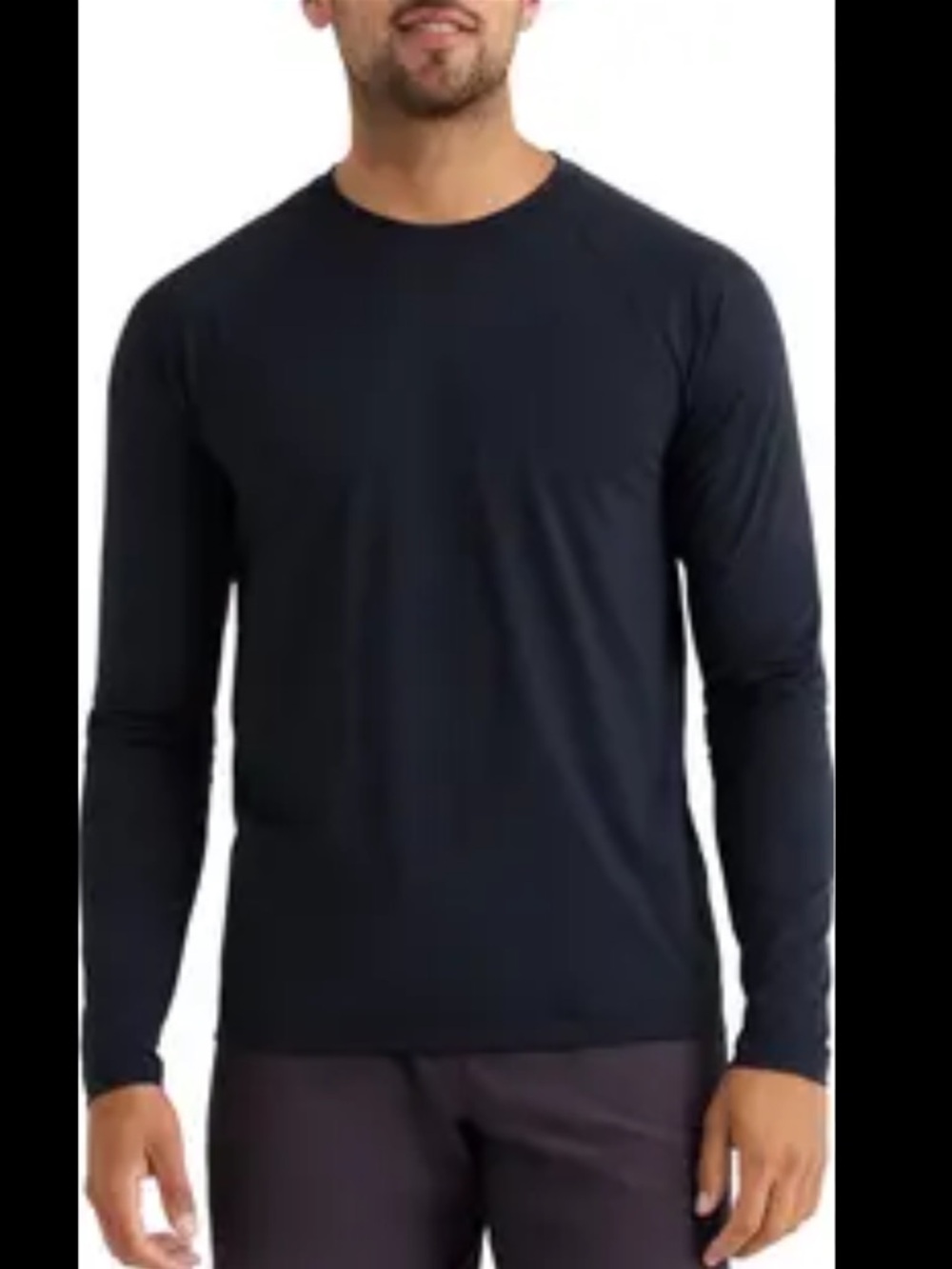 Hill City Men's Long Sleeve Crew Neck Shirt - Black
